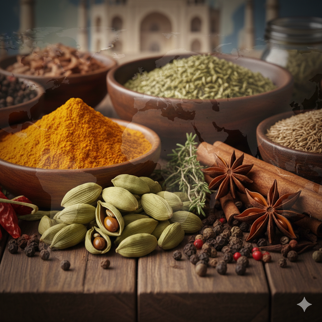 A textile factory with many spools of thread.